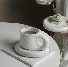 Load image into Gallery viewer, Minimal Cloud Mug + Saucer - Freckle