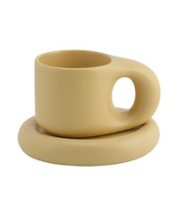 Load image into Gallery viewer, Minimal Cloud Mug + Saucer - Papaya