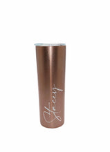 Load image into Gallery viewer, Personalised Rose Gold Tall Flask