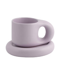 Load image into Gallery viewer, Minimal Cloud Mug + Saucer - Lilac
