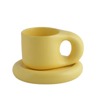 Load image into Gallery viewer, Minimal Cloud Mug + Saucer - Yolk
