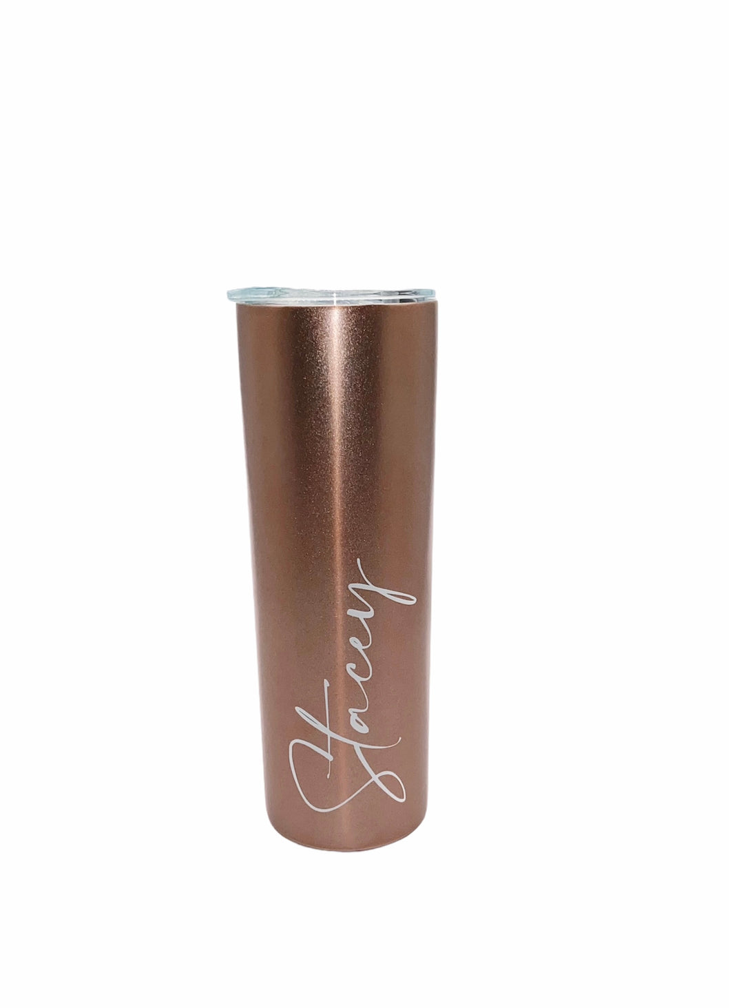 Personalised Rose Gold Tall Flask